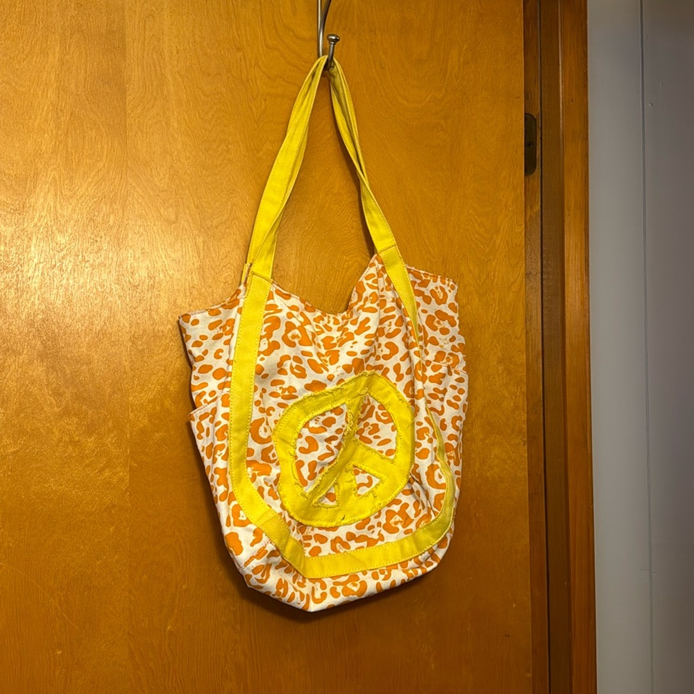 Peace sign beach bag